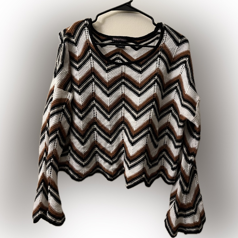 Chevron Knit Sweater A